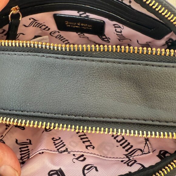 NWT JUICY COUTURE JUICY GIRL ONLY CAMERA CROSSBODY BAG PURSE BLACK GLITTER TWEED - Picture 5 of 5